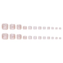 24pcs Toenails with Glitter Nails Women Wearable Full Cover Press on Toenails