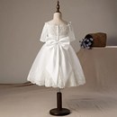 Princess Girls Dress For Wedding Party Short Lace Appliques Bridesmaid Dress