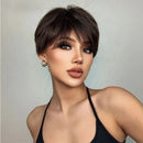 Wig Human Hair Short Pixie Cut Wig Human Hair Wig Cheap Full Machine Wigs for Women