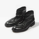 Mens Genuine Leather Motorcycle Boots Casual High Top Shoes Autumn Ankle Boots Men