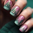 Medium long nails for Chirstmas Square almond tips christmas tree snowflake gift snowman press on nail