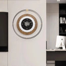 Modern wall clock on a white wall with a blurred office background, Obroi
