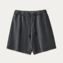 Shorts For Men Summer Elastic Waist Fading Vintage Half Length Pants America Streetwear Bottoms
