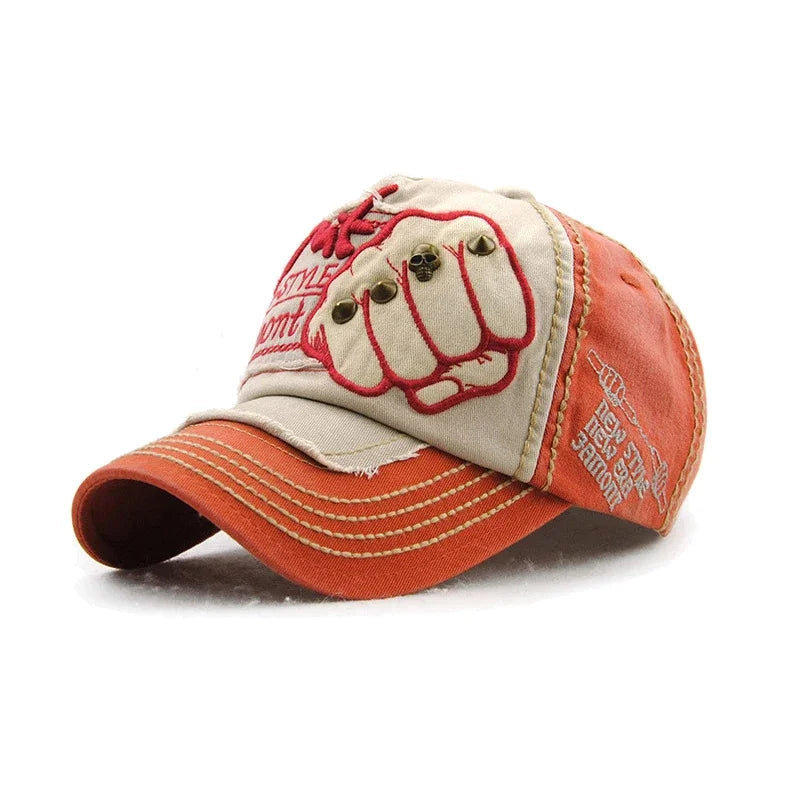 Baseball Cap Sports Outdoors Casual Cap On Size Adjustable unisex Fist Rivet