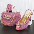 Shoes and Bags Set for Women Italian Wedding Shoe for Bride Ladies Shoes with Rhinestone