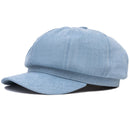 Berets Denim Octagonal Cap Artist Painter Beret Hat Male Female Flat Cap Spring Autumn Beret Cap