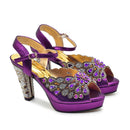 Sandals Women Summer Luxury Peep Toe Heel Party Shoes Designer Sandals Elegant Heeled Pumps