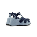 Summer Women Platform Denim Sandals Wedges Shoes Designer Woman Slingback Shoes