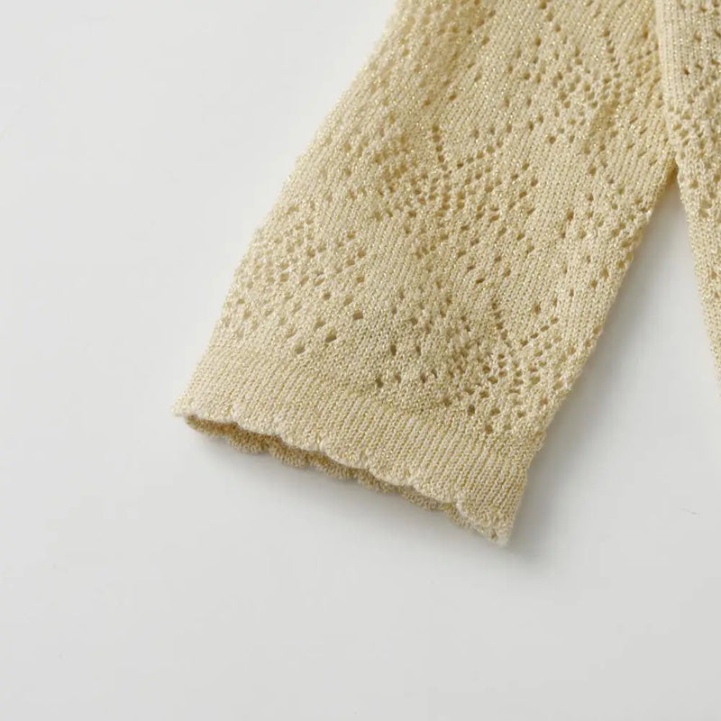 Kids Organic Cotton Baby Knit Hollow Sweater Autumn Winter Boys Girls Clothes Knitwear Cardigan
