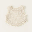 2Piece Sets Summer Toddler Girl Clothes Knitted Sleeveless Baby Jeans Kids Clothing