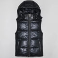 Warm Winter Leather Vest for Men – Soft Genuine Leather & Duck Down Insulation