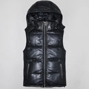 Warm Winter Leather Vest for Men – Soft Genuine Leather & Duck Down Insulation