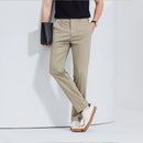 Men Straight Formal Trousers Pants Comfortable Casual Wide Long Pants