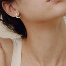 Original 925 Sterling Silver Earrings Single Row Moissanite Stud Earring For Women Girls Pierced Jewelry