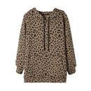 Casual Hooded Leopard Sweater Coat Warm Winter Clothes Bottoming Ladies Jacket