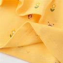 Summer Kids Girls Party Dresses Yellow Toddler Kids Frocks Short Sleeve Birthday Baby Dresses