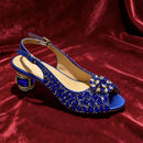 Gold Color Thin Heels Pointed Toe Crystal Design Ladies Shoes Matching Bag Set For Women Pump