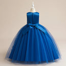 Teen Girl Formal Wedding Evening Dresses Tulle Flower Embroidery Kids Bridesmaid Dress For Girls Children