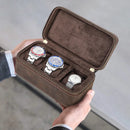 Genuine leather Watch Case Travel Storage Box for Ring Earrings Cufflinks Best Gift