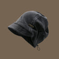 Autumn Winter Tide Punk Small Brimmed Drawstring Knitted Stacked Hat