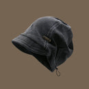 Autumn Winter Tide Punk Small Brimmed Drawstring Knitted Stacked Hat