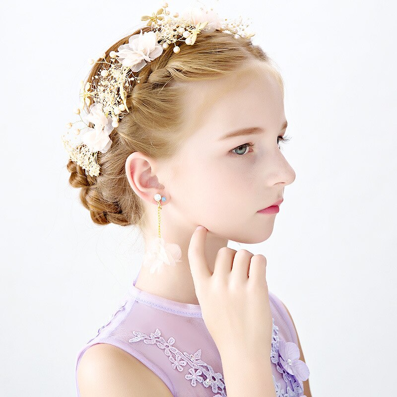 Children Hair Accessories Girl Headdress Princess Headband Girl Head Flower Birthday Accessory Designer Headbands