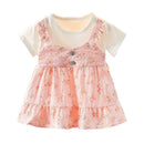 Summer Toddler Girl Dress 0-4Y Baby Girl Clothes Flower Print Princess Costume Wedding Birthday Party Costume Kid Outfit