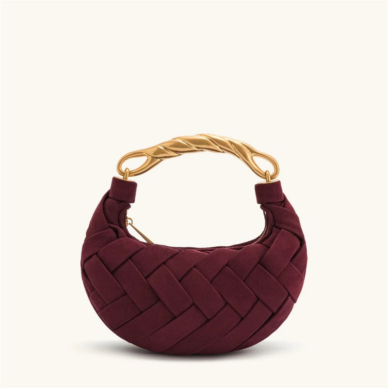 Women's Casual Small Handbag Designer Hand-woven Luxury Matte Texture Crossbody Bag