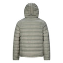 Down Jacket Men Zipper Pocket Winter Warm Safari Style Hooded Thick Drawstring Hem Padded Jacket Man