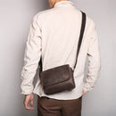 Leather Men's Shoulder Bag Vintage Flap Phone Bag Man Simple Bag Crazy Horse Leather Retro