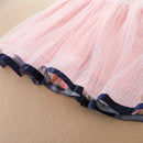 Girls Summer Princess Dress Children Short Sleeves Mesh Dress Kids Clothing Elegant Bow Tie Party Birthday Dresses