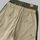 Summer men's thin retro elastic loose casual drawstring beach cargo shorts