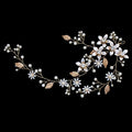Handmade Blossom Headpiece Wedding Pearls Headbands Bridal Jewelry Hair Accessories for Women Hairstyle