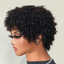Woman with styled afro hair against a plain background, Obroi