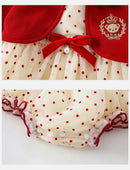 Autumn Infant Baby Girls Bodysuits Peter Pan Collar Long Sleeve Overalls Jumpsuits