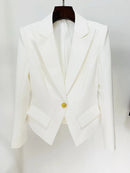 Women's Slim Fitting Single Button Lapel Blazer