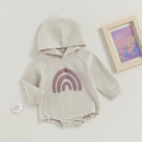 Autumn Infant Baby Boys Girls Sweatshirts Bodysuit Rainbow Hooded Long Sleeve Hoodies Jumpsuits Fall Clothes
