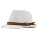 Summer Fedora Hat for Men Elegant short Brim Panama Top Jazz Beach Classic Cap