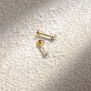 2/8PCS Stainless Steel Stud Cartilage Piercing Jewelry Helix Tragus Lip Gold Tiny Earrings for Women