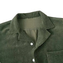 Spring Summer Solid Men Corduroy Suit Button Shirts And Shorts Sets For Man Casual Outfits