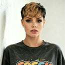 Pixie Cut Human Hair Wig Blonde Ombre Short Curly Soft Layer Hair Wig For Black Women All Daily Occasions