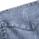 Men Denim Shirts Double Pocket Solid Casual Male Cowboy Shirts Autumn Slim Shirts for Men
