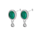 Oval Water Drop Stud Earrings For Women Stainless Steel Earring Female