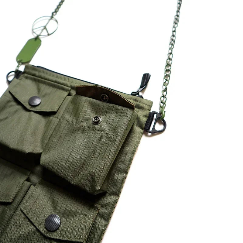 Military Green Nylon Men's and Women's One Shoulder European American Messenger Bag