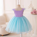 Baby Girl Princess Mermaid Sequins Dress Fly Sleeve Toddler Child Sparkle Baby Clothes