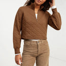 Chic Women Sweatshirt Tops Pullover Female Hoodies Quilted Jackets