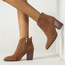 Women Boots High Heels Boots For Autumn Winter Shoes Women Pointed Toe Ankle Boots Winter Short