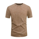 Summer Men Clothing Solid T-shirt O-Collar Short Sleeve Comfortable Breathable Thin Tops Tees