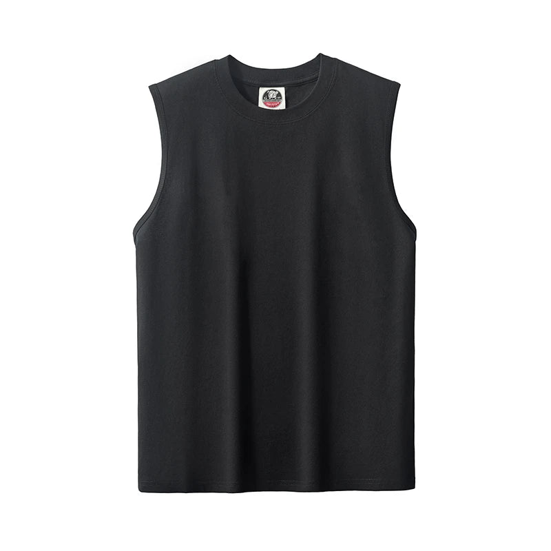 Summer American Sleeveless T-shirt Men's Washed Casual Fitness
