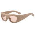 Square Sunglasses Stripe Frame Hip Hop Sun Glasses Unique Punk Shades Outdoor Eyewear